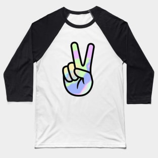 Pastel Tie Dye Peace Sign Baseball T-Shirt